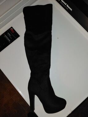Black High Heel Over-the-Knee Women's Boot